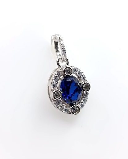 [2040210002003] P-0060 Z Colgante Plata Zafiro 