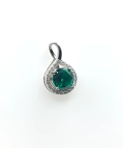 [2040210055009] SP-0380 E Colgante Plata Esmeralda