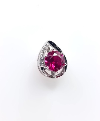 [2040219563000] P-0004 R Colgante Plata Rubi
