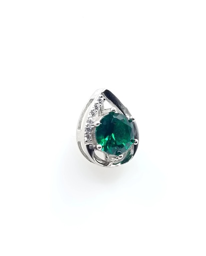 [2040219564007] P-0004 E Colgante Plata Esmeralda