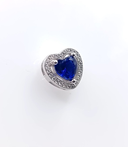 [2040219582001] P-0040 Z Colgante Plata Corazon Zafiro 