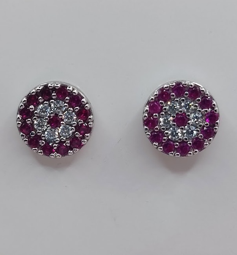 [2040219603003] E-0045 R Aro Plata Pave Rubi