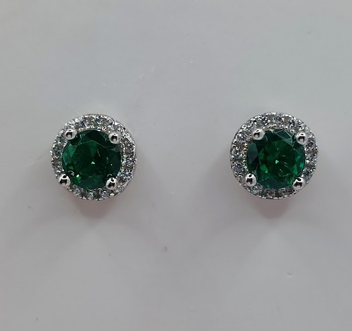 [2040219615006] E-0097 E Aro Plata Halo Esmeralda