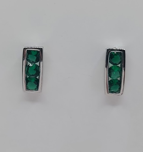 [2040219624008] E-0068 E Aro Plata Esmeralda