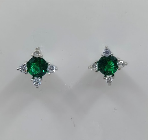 [2040219664004] AE0014 E Aro Plata Esmeralda