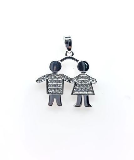 [2050507851009] 7358XNSWSH1 Colgante Plata Niña Niño