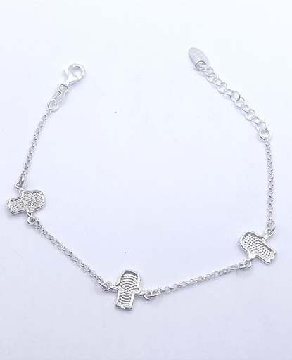 [2050610211196] Pulsera Plata BRN25215 Mano Fatima