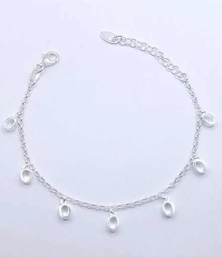 [2050610241193] Pulsera Plata BRN25567 Circulos