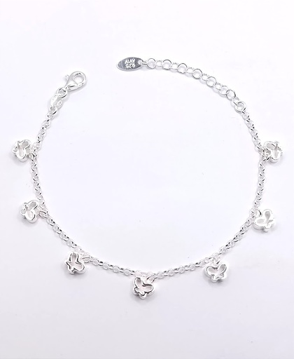 [2050610251192] Pulsera Plata BRN25569 Mariposas
