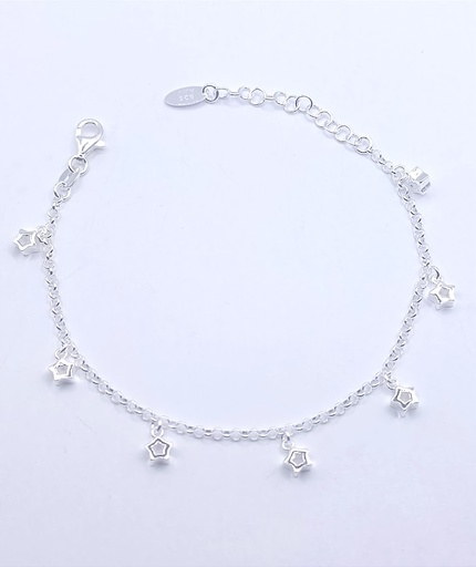 [2050610261191] Pulsera Plata BRN25570 Estrellas