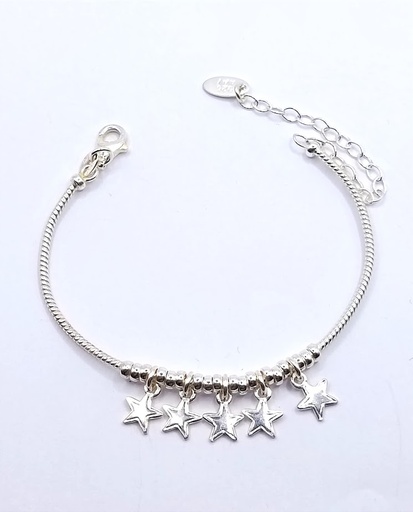 [2050610301194] Pulsera Plata BRN28408 Estrellas