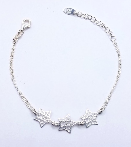 [2050610319007] Pulsera Plata BRN20968 Estrellas