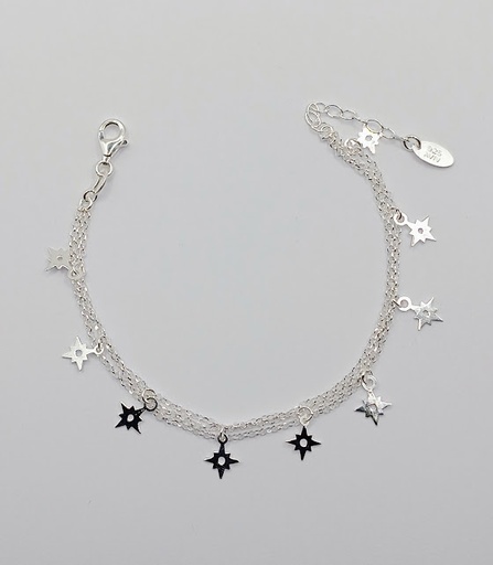 [2050610361198] Pulsera Plata BRN29035 Estrella del Sur