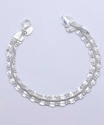 [2050610431198] Pulsera Plata BRN30038 Triple 