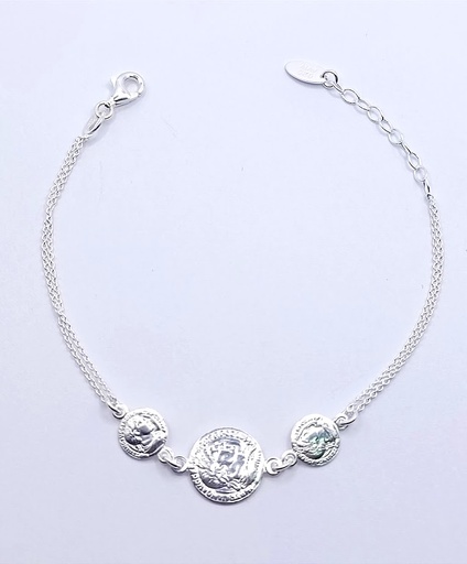 [2050610591199] Pulsera Plata BRN29526 Moneda 