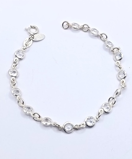 [2050610741198] Pulsera Plata BR0607 Cristal