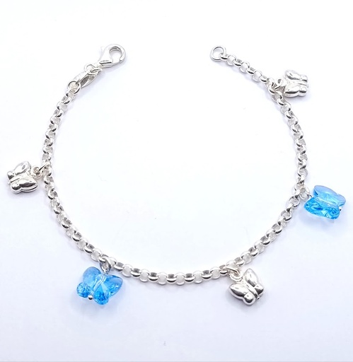 [2050610761196] Pulsera Plata BRN13838 Mariposa