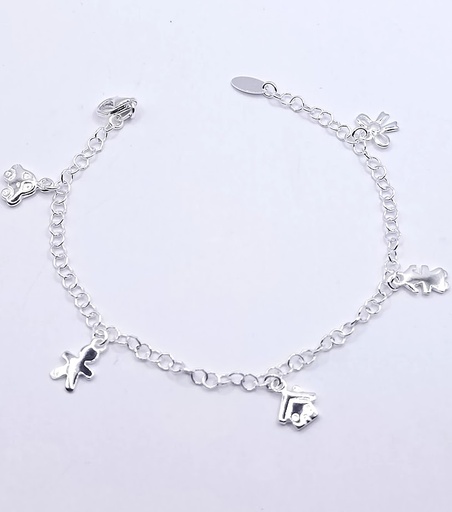 [2050610791193] Pulsera Plata BRN14855 Casa Auto Niños