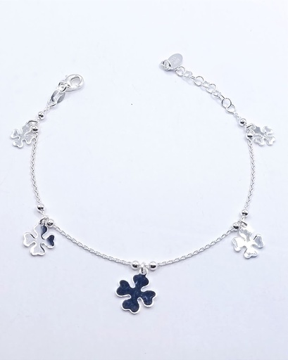 [2050611061332] Pulsera Plata BRN22841 Trebol