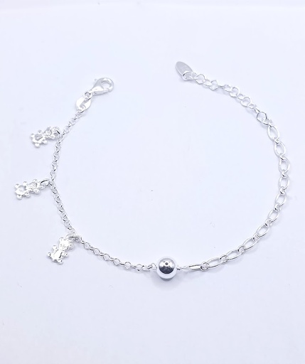 [2050611261534] Pulsera Plata XBR13460 Osos
