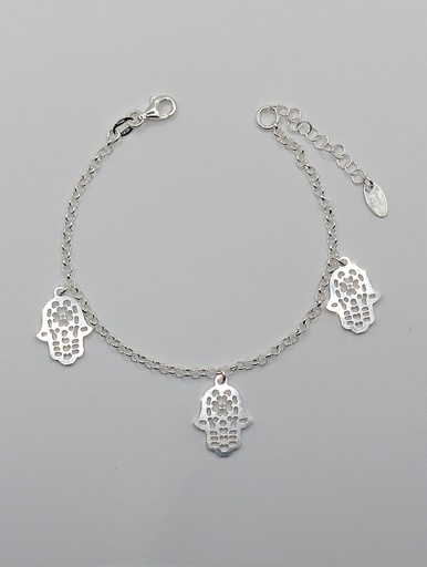 [2050611341199] Pulsera Plata BRN26361 Mano Fatima 