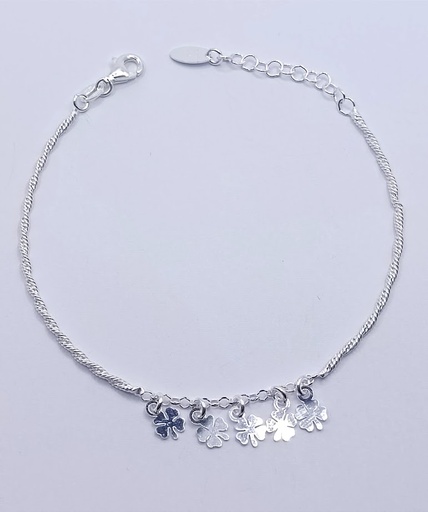[2050611681196] Pulsera Plata BRN36054 Trebol