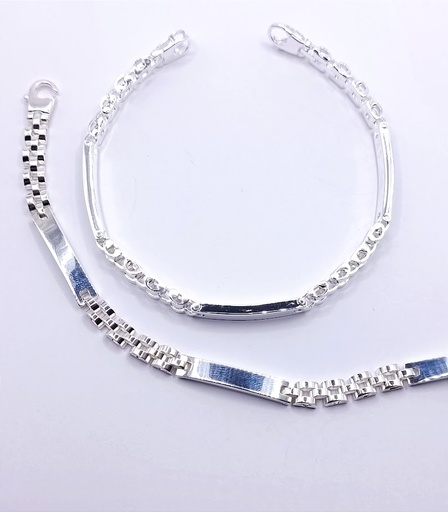 [2050611741197] Pulsera Plata BRN36111 Rolex Placa