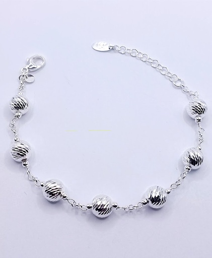 [2050611761195] Pulsera Plata BRN36136 Bolas