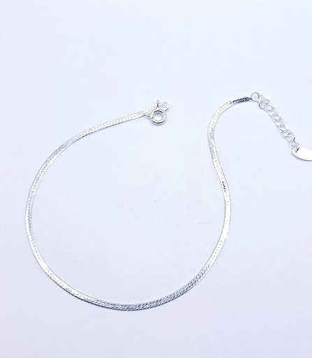 [2050612061003] CA1026 Tobillera Plata Cinta