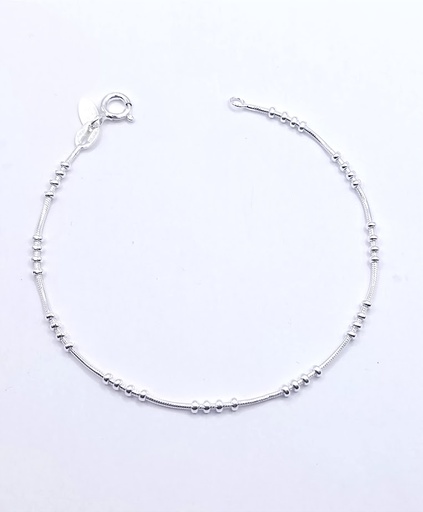 [2050616689005] Pulsera Plata BR4866 Cola topo Bolas