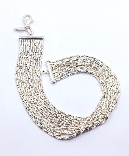 [2050616729008] Pulsera Plata BRN14042 Malla