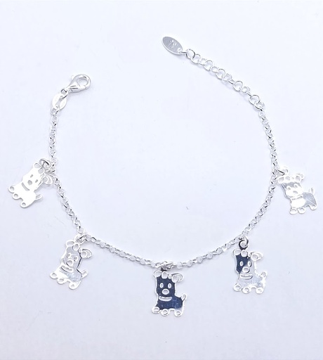 [2050616919003] Pulsera Plata BRN19083 Perros