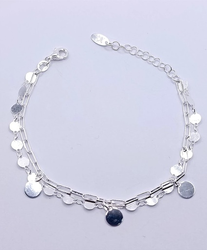 [2050617209004] Pulsera Plata BRN30982 Doble 