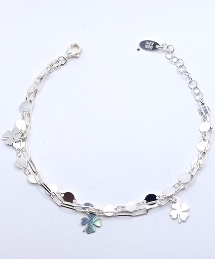 [2050617219003] Pulsera Plata BRN30983 Trebol