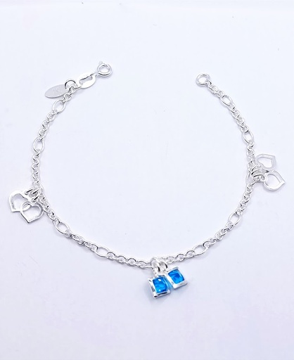 [2050617839003] Pulsera Plata BRN10483 Cristal Corazon