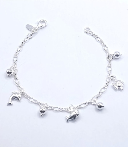 [2050617859001] Pulsera Plata BRN10573 Peces