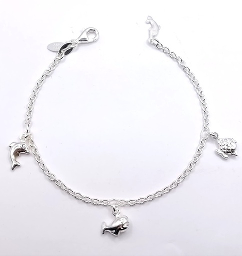 [2050617869000] Pulsera Plata BRN10593 Pez