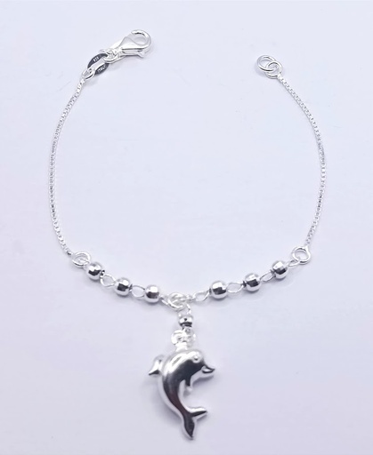 [2050617939000] Pulsera Plata BRN14463 Delfin