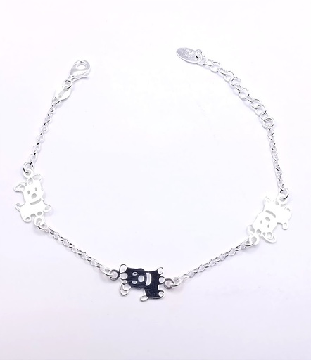 [2050617999004] Pulsera Plata BRN19047 Perros
