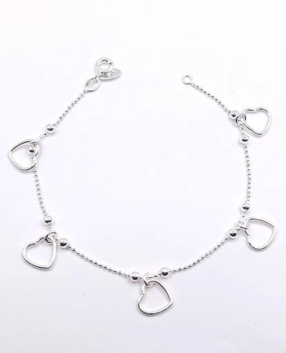[2050618179009] Pulsera Plata BRN10987 Corazon