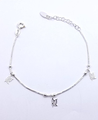 [2050622241006] Pulsera Plata BRN16390 Mariposa