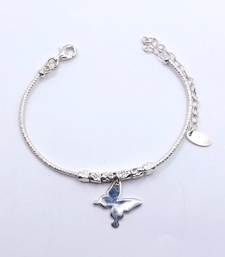 [2050622561005] Pulsera Plata BRN28421 Mariposa 