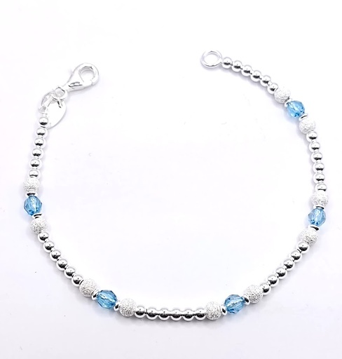 [2050622869002] Pulsera Plata BR6857 Bola Cristales
