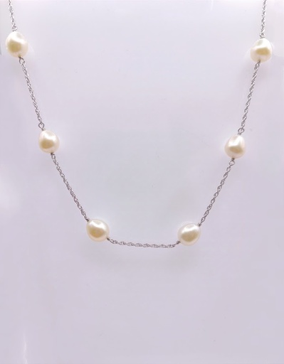 [2051321881005] YZ-N407-1 Collar Perla Natural
