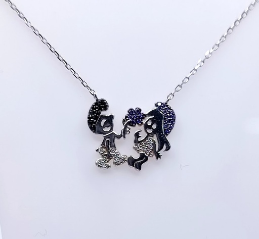 [2060521981002] 14618FNS1 Collar Plata Pitufos OFERTA