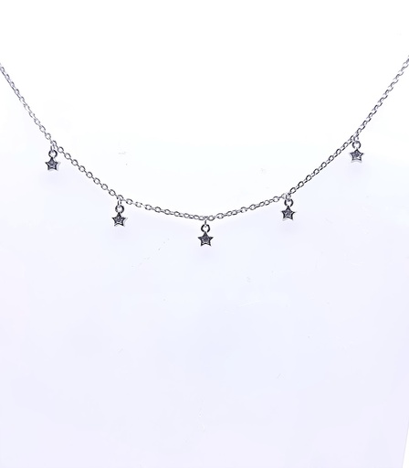 [2060523411453] 9987FNS1 Collar Plata Mini Estrellas
