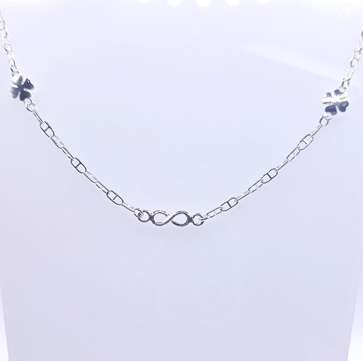 [2060611331458] GIA13811 Collar Plata Trebol Infinito