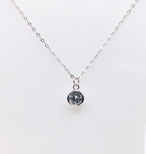 [2061210291457] SWP10072+ SWC10082-025 Collar Plata Rodio 