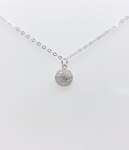 [2061210301453] SWN11580-08 Collar Plata Media Bola
