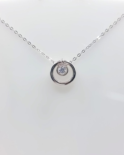 [2061210361457] SWN11401-08 Collar Plata Rodio 